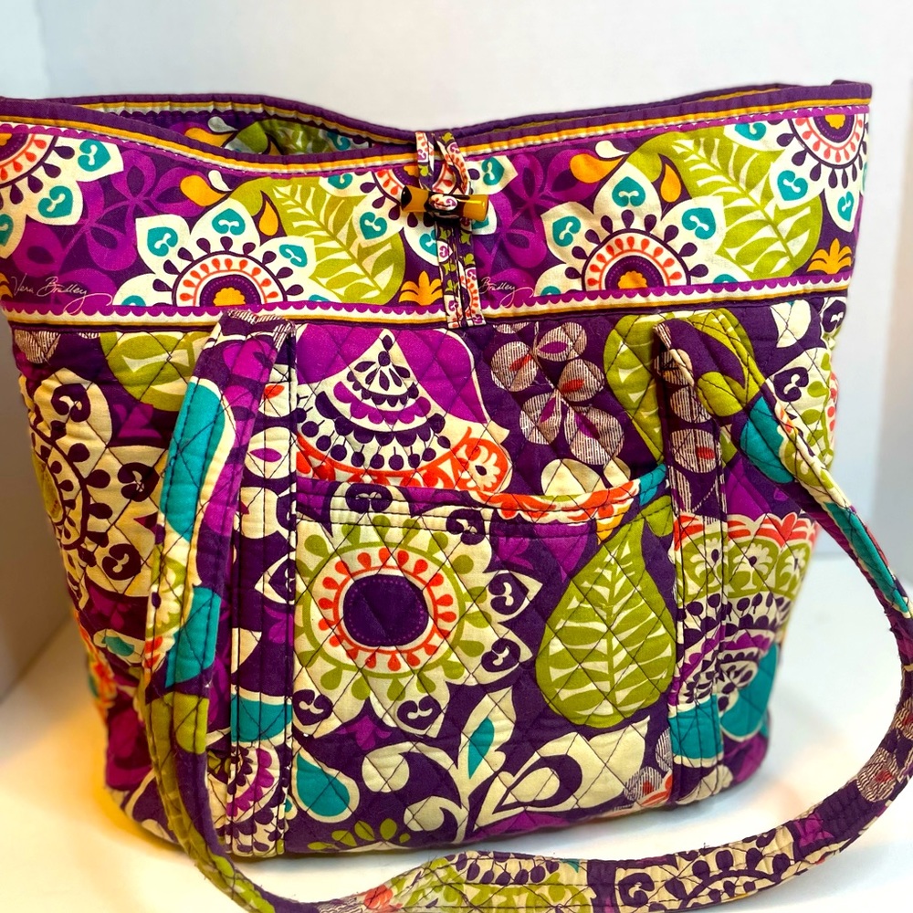 Vera Bradley Large Tote Vera Tote in Plum Crazy